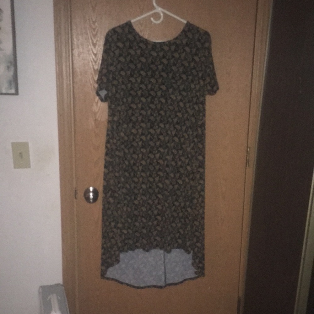 black and orange maxi LuLaroe dress. Size Large.